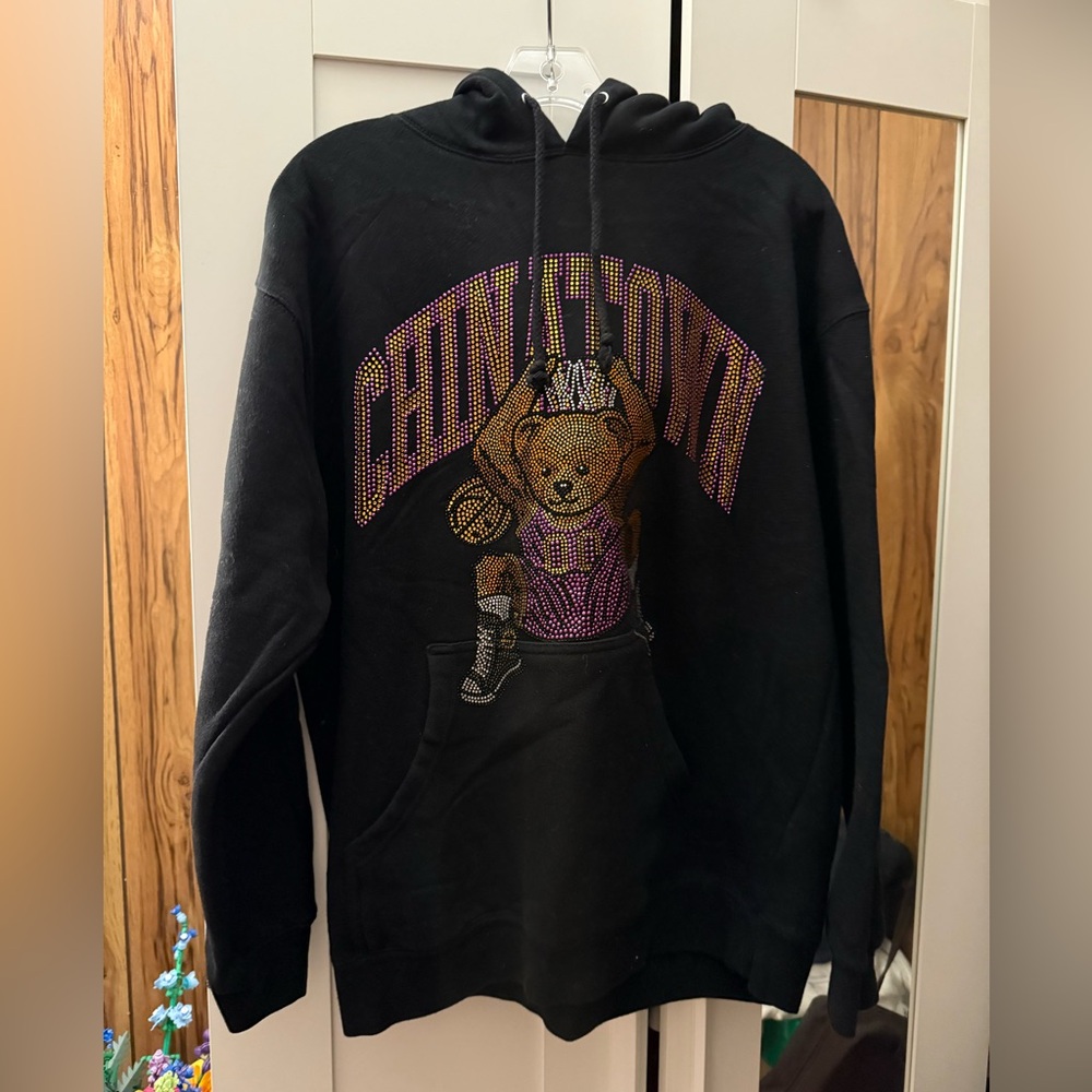Chinatown Market Bedazzled Basketball Bear Hoodie